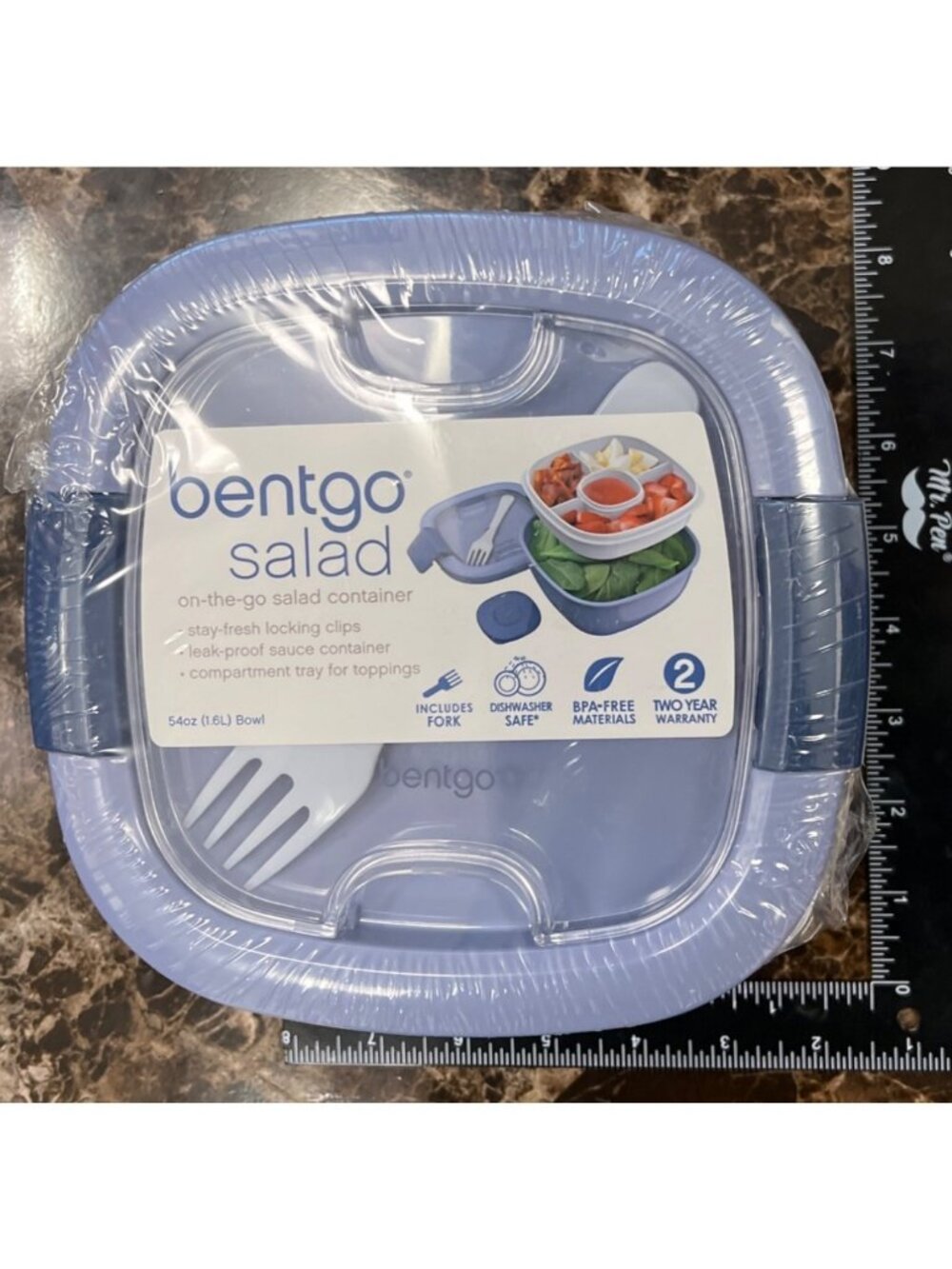 Bentgo Salad 54 Oz BPA-Free On-The-Go Salad Container W/ Tray & Utensils